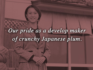 Our pride as a develop maker of crunchy Japanese plum.